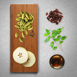 UCD recipe baked cardamom pears ingredients image