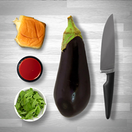 Ingredients for Eggplant Burgers.
